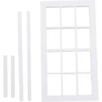 Lovoski 1/12 Ölçekli 12 Panel Boyalı Ahşap Pencere Çerçevesi Dollhouse Minyatür Aksesuar Wht (Yurt Dışından)