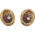 Lovoski 2 Adet Vintage Çiçek Resim Boyama Fotoğraf Çerçevesi 1/12 Dollhouse Dekor Için (Yurt Dışından) - Renkli
