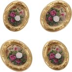 Lovoski 4 Piece 1:12 Dollhouse Minyatür Retro Oval Çiçek Fotoğraf Çerçevesi Duvar Dıy Accs (Yurt Dışından) - Renkli