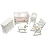Lovoski 5pcs/set Modern 1/12 Mini Sallanan At Dollhouse Yatak Odası Dekoratif (Yurt Dışından)