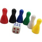 Lovoski 6 Adet 25MM Vintage Yedek Plastik Oyun Parçaları Satranç ve Zar Çocuk Oyuncak (Yurt Dışından) - Renkli