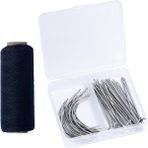 Lovoski 72 Set T-Pıns Çelik T-Inderler + ve C Kavisli Iğneler + 1 Rulo Iplik Için (Yurt Dışından)