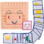 Lovoski Ahşap Geoboard Montessori Bulmaca Matrix Matematik Çocuklar Için Çocuk Kid 20X20 cm (Yurt Dışından) - Renkli