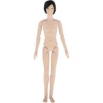 Lovoski Bjd 24 Eklemli Erkek Bebek Vinil Vücut Peruk Diy 3D Gözlü Beyaz Cilt Siyah (Yurt Dışından)