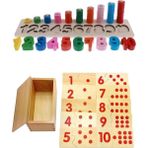 Lovoski Çocuklar Ahşap Erken Öğrenme 1-10 Sayılar Bulmacalar Maç Kurulu Oyuncak (Yurt Dışından) - Renkli
