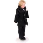 Lovoski Dollhouse Minyatür Porselen Bebek Damat Siyah Takım Elbise (Yurt Dışından)