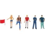 Lovoski El Boyalı Insanlar Heykelcik Oyuncaklar Bina Diorama Manzara Dekorasyon Kırmızı (Yurt Dışından)