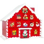 Lovoski LED Işık Tatil Treasure Box Tatil Dekorasyonu ile Ahşap Advent Takvim (Yurt Dışından) - Renkli