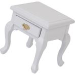 Lovoski Vintage 1/12 Dollhouse Ahşap Başucu Dolabı Masa Beyaz Mini Dıy Mobilya (Yurt Dışından)