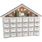 Lovoski Yaratıcı Noel Ahşap Advent Takvimi Süsler Için Takvim Teşekkürler (Yurt Dışından)