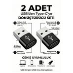 LOVYCO 2 Ad Usb To Type-c 3.0 Veri Aktarımı Otg Çevirici Usb'den Type-c'ye Dönüştürücü Adaptör Yüksek Hızlı
