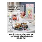 LOVYCO Balerin Figürlü Lüks Kokteyl ve Sunum Kürdanı - Renkli Plastik Meyve Çatalı Seti (10 Adet)