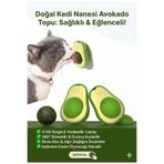 LOVYCO Doğal Catnipli Yenilebilir Kedi Nanesi Otu Oyun Topu Oyuncağı Top Oyuncak Kedi Yalama Topu Avokado