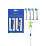 LOVYCO Oral B Braun Ile Uyumlu Elektrikli Yedek Diş Fırçası Başlıkları 4 Adet+dil Temizleme Dil Sıyırıcı