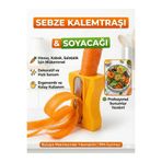 LOVYCO Sebze Kalemtraşı, Spiral Dilimleyici, Havuç Şekillendirici, Jülyen Soyacak, Dekoratif Sebze Kesici.