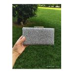 lowell bag Lowell Gumus Taşlı Kutu Model Abiye Çanta