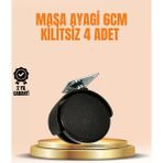 Lowell Home 6 cm Kilitsiz Masa Ayağı Tekerleği 4’lü Set Çok Amaçlı - LO0029-5YXQF9 - Çok Renkli