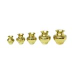 Lowell Home Ieg El Yapımı Mini Pirinç Vazo Seti LWLHMRS-İEG4256 - 1 lt - Renkli