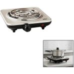 Lowell Home Ieg Gümüş Tek Gözlü Elektrikli Ocak 1000W 5 Farklı Ayarlanabilir Isı Kontorl Kaymaz Ayak Hı - Beyaz - Ahşap