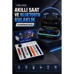 Lowell Home Ieg Powerbank Bluetooth Kulaklık ve Akıllı Saat 7 Kordonlu Metal Kordon Plastik Kordon RSIEG14544 - 35 - 48 mm - 01P-Pembe