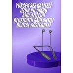 Lowell Home Kablolu Boyun Askılı Dijital Göstergeli Bluetooth Kulaklığı 60 Saat