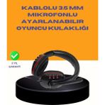 Lowell Home Kırmızı Stereo Kulaklık Yüksek Ses Performansı Dayanıklı Kablo ve Mikrofonlu - LO0029-5YX4T - Çok Renkli