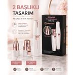 Lowell Home Şarjlı Kadın Tüy Alma Cihazı Kaş Düzeltici Başlıklı Hassas Epilasyon Makinesi