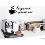 Lowenart Siyah Ahşap Içiyorsak Sebebi Var Duvar Dekoru - Mutfak Konsepti Kahve Köşesi Için 70X30 cm Tablo