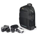 Lowepro Adventura BP 150 III, Tripod Tutuculu Kamera Sırt Çantası, 11 inç Tablet Cebi, Arka Tarafa Erişim, Aynasız Kamera için, Fujifilm XT200, Canon M50 MII, EOS R10, Nikon Z50, Siyah ile Uyumlu
