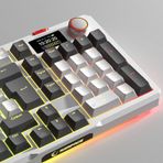 LOYAL Pro Gri/Siyah 3 BT + 2.4 IPS Ekranlı Red Switch RGB Mekanik Kablosuz Klavye