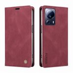 LOYWIN Xiaomi 13 Lite için Telefon Kılıfı Deri Kılıf, Xiaomi 13 Lite Cüzdan Kılıf Kapak Kart Yuvaları Kapak Destek Çubuğu Yumuşak Silikon TPU Kapaklı Kılıf Xiaomi 13 Lite için, Şarap Kırmızısı