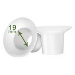 LOZAEVE Spectra S1 S2 için 19 mm Silikon Flanş Uçları, Medela Göğüs Pompası Kalkanları, Serbest Stil, Harmony, Sonata 24 mm Elastik Ucu Tünelini 19 mm'ye Kadar Azaltır Freemie 25 mm Kaplara da Uygundur; 2 adet/her biri