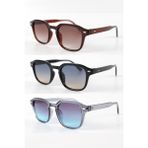 Lozzo 3lü Avantaj Seti Unisex UV400 Koruma Kare Güneş Gözlüğü 23012 - Çok Renkli