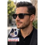 Lozzo Erkek Polarize Kare Mat Siyah Güneş Gözlüğü 23037 c2 p m