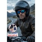 Lozzo Erkek UV400 Siyah Aynalı Motorcu Güneş Gözlüğü 23035 C2AY