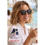 Lozzo Kadın Aksesuarlı Oval Siyah UV400 Güneş Gözlüğü 23008 c2