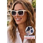 Lozzo Kadın UV400 Beyaz Çerçeve Degrade Cam Güneş Gözlüğü 23014 C2Y