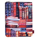LParkin Klasik kitaplık, kitap kılıfı, fermuarlı, cep kitapları için, su geçirmez, erkekler için, kitap severler, öğrenciler, öğretmenler için hediye (27,9 x 21,6 cm) orta boy, Kırmızı, 11*8.5inches, klasik