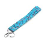 LParkin Narwhal Gifts Kordon Anahtar Kordonu Kimlik Rozet Tutucu Kadınlar için Sevimli Kordon Kordonları Kimlik Tutucu Pamuk Kumaş Okul Öncesi Boyun Kordonu Öğretmen Hediyesi Erkek Arkadaşı Hediyesi (Mavi)