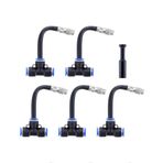 Lpraer 5 Adet Sis Başlığı Püskürtme Sis T Parçası Bağlantısı 10 cm Ayarlanabilir Pirinç Su Borusu Püskürtme Başlığı Püskürtücü Yağmurlama T Soket Bağlantısı Dış Mekan Sulama Sistemleri için Yedek