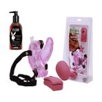 Lps 10TITREŞIMLI Anal Vajinal Vibratör Belden Bağlamalı Dildo Strapon ve Playboy Masaj Yağı