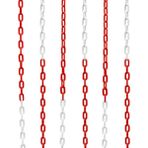 LR-6PC1031 6mm 25 Metre Plastik Trafik Zinciri, Kırmızı Beyaz - standart
