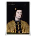 Lrajan&Daucus British Monarchs Portre Koleksiyonu - Büyük Britanya Kralı ve Kraliçesi Kumaş Poster, Kraliyet Tarihi ve Ev Dekoru için A3 Premium Duvar Sanatı (#16 Edward IV)