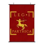 Lrajan&Daucus İmparatorluk Roma Ordusu Vexillum Kaydırma Posteri - 75 x 50 cm Ücretsiz Kancalı Roma İmparatorluğu Lejyon Afişi, Dijital Baskı Bezi Ev Dekoru (LEGIO I PARTHICA)
