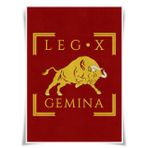 Lrajan&Daucus İmparatorluk Roma Ordusu Vexillum Poster - Roma İmparatorluğu Lejyonu Standart Bayrak A3 Kumaş Baskı, Tarihi Duvar Sanatı (LEGIO X GEMINA)