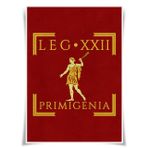 Lrajan&Daucus İmparatorluk Roma Ordusu Vexillum Poster - Roma İmparatorluğu Lejyonu Standart Bayrak A3 Kumaş Baskı, Tarihi Duvar Sanatı (LEGIO XXII PRIMIGENIA)