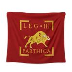 Lrajan&Daucus Roma İmparatorluğu Lejyon Afiş Duvar Halısı Duvar Asılı Dekor - Yatak Odası, Oturma Odası, Yurt için 100 cm x 125 cm Kalın Polyester Elyaf (LEGIO III PARTHICA)
