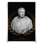 Lrajan&Daucus Roma İmparatoru Göğüs Portre Koleksiyonu - Antik Roma Imperator A3 Kumaş Posterler Duvar Sanatı Ev Dekoru (10 Titus)