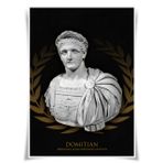 Lrajan&Daucus Roma İmparatoru Göğüs Portre Koleksiyonu - Antik Roma Imperator A3 Kumaş Posterler Duvar Sanatı Ev Dekoru (11 Domitian)