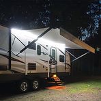 Lrimauix Karavan Tente Işıkları, 12 V 16,4 FT Beyaz Karavan Kamp Tente Işıkları, Karavan Seyahat Römorku Gölgelik Led Işıkları, Su Geçirmez RV Dış Tente Şerit Işıkları, RV Dış Mekan Işıkları